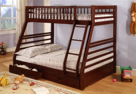 Single / Double Wood Bunk Bed With Drawers (5 Colours) - Bedroom Depot