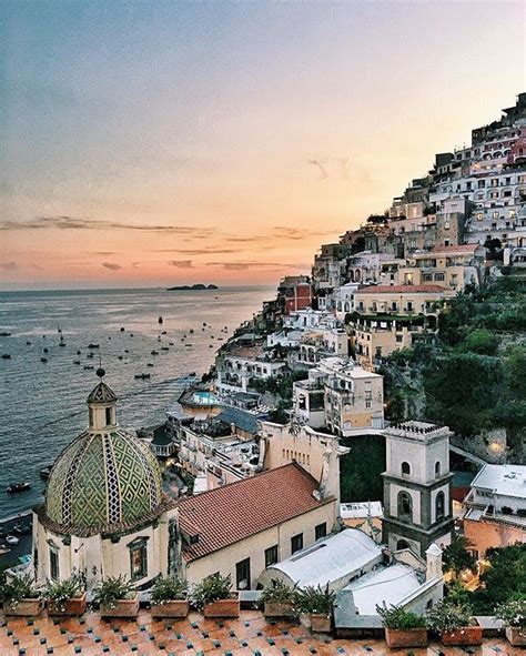 Sunset over Positano 🍾 | Vacation inspiration, Places to visit ...