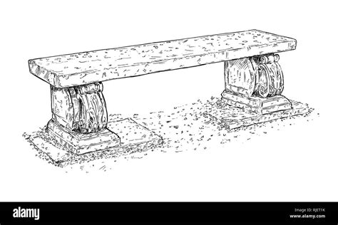 Park Bench Drawing