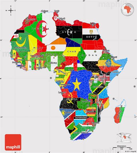 Flag Map of Africa