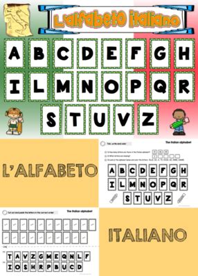 FREEBIE - Italian Alphabet Classroom Poster and worksheets from English Planet on ...