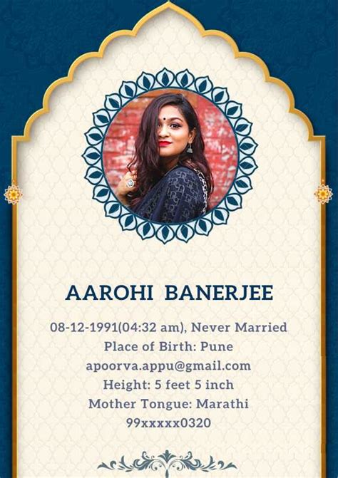 Design Perfect Biodata Format For Marriage 50 Unique Design Template ...