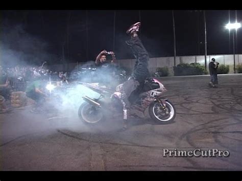 Crazy Motorcycle Burnout - Blown Tires - YouTube