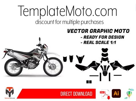 Yamaha 125 XTZ Graphics Template Vector – TemplateMoto