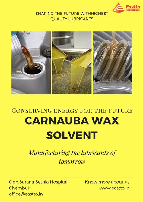 Uses for Carnauba Wax Solvent. Carnauba Wax Solvent is produced using… | by Eastto Petroleum ...