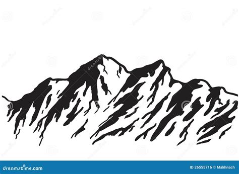 Mountain range stock vector. Illustration of outline - 26555716