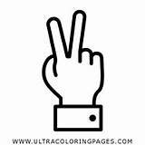 V Sign Coloring Pages For Kids  Free To Print sketch template