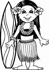 Hula Girl Coloring Page At GetColoringscom  Free Printable Colorings sketch template