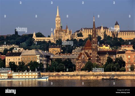 Budapest Hungary Hungarian Castle District Danube river Stock Photo - Alamy