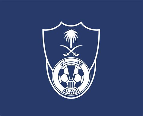 Al Ahli Club Logo Symbol White Saudi Arabia Football Abstract Design Vector Illustration With ...