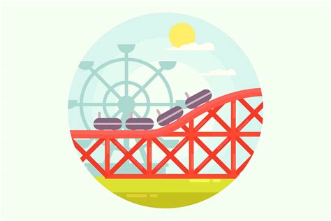 Rollercoaster Vector 187169 Vector Art at Vecteezy