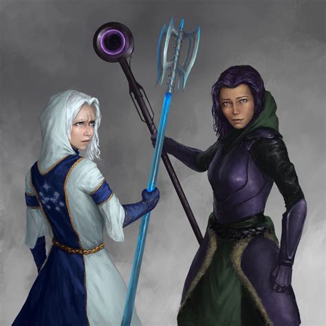 I painted Selune and Shar for a contest in a FB group, pretty proud of ...