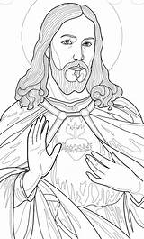 Jesus Coloring Pages Book Sheets Catholic  sketch template