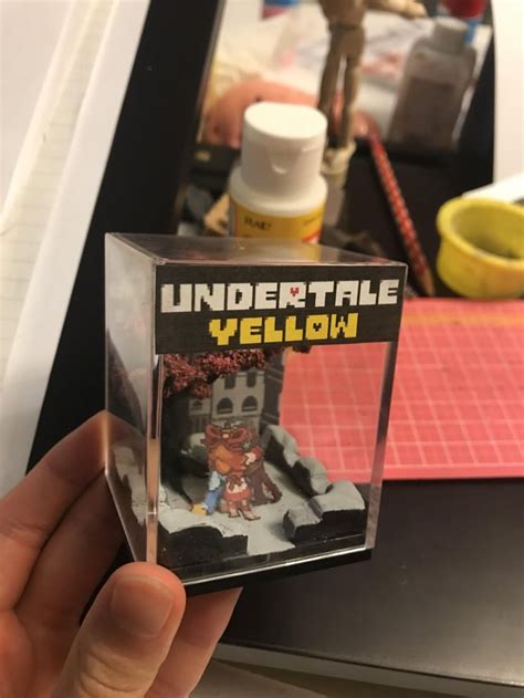 Undertale Yellow pacifist ending diorama cube! : r/UndertaleYellow