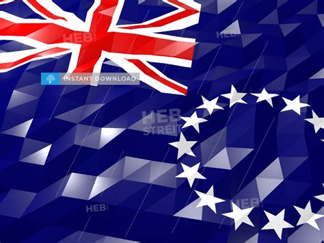 Flag of Cook Islands 3D Wallpaper Illustration | HEBSTREITS Sketches in ...