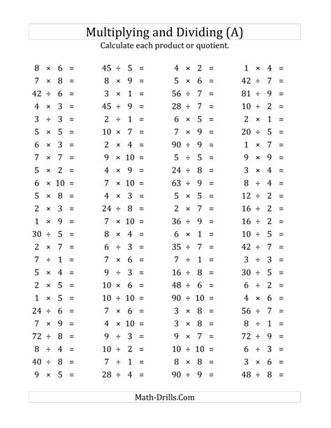 Addition Subtraction Multiplication And Division Worksheets For Grade 3 ...