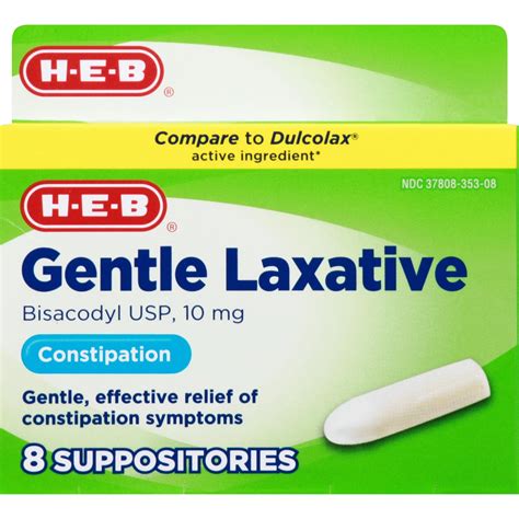 H-E-B Gentle Laxative Suppositories - Shop Digestion & nausea at H-E-B