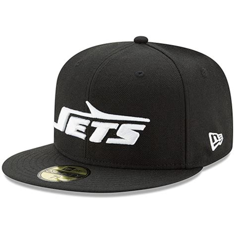 New Era New York Jets Black Classic Logo Omaha 59FIFTY Fitted Hat