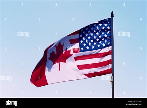 Friendship Flag, Unofficial Flag uniting American and Canadian Stock Photo: 3487439 - Alamy