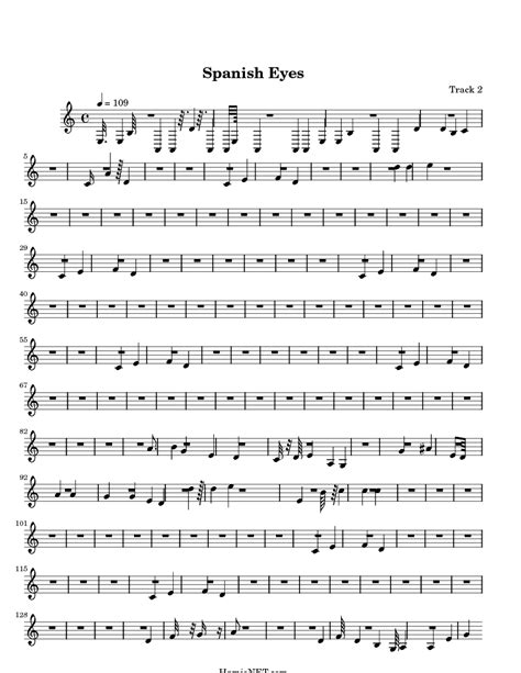 Blue Spanish Eyes Piano Sheet Music [2020] Free