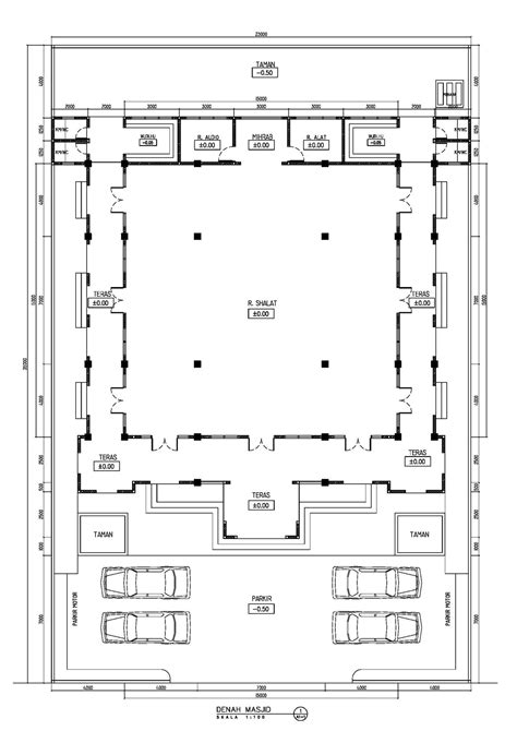 Desain Masjid Minimalis 400 m2 di Bone Sulawesi Selatan | Indograha Arsitama