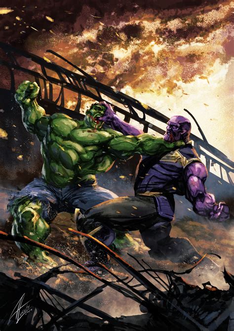 Antonio Lucchi - Hulk vs Thanos