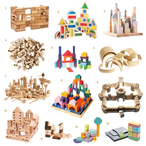 Childrens Wooden Building Blocks DIY Early Education Blocks Toys ...