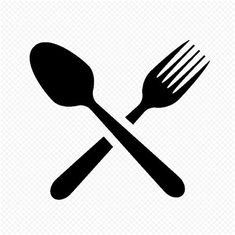 HD Spoon & Fork Restaurant Cuisine Black Icon PNG | Citypng