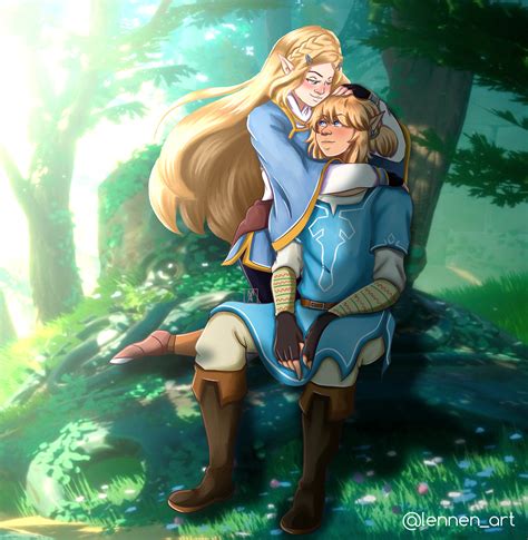 ArtStation - Link and Zelda-Breath Of The Wild