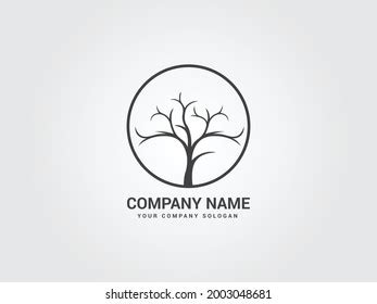 Black Tree Logo Design Template Stock Vector (Royalty Free) 2003048681 ...