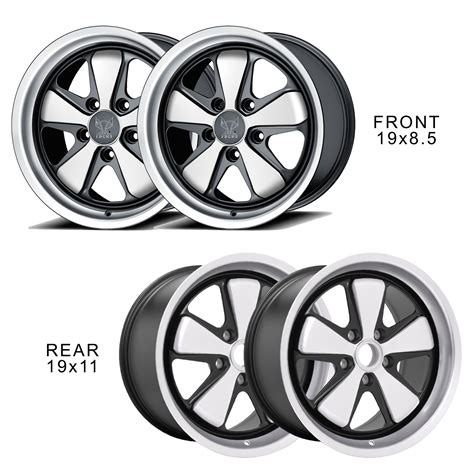 19x8.5 - 19x11 Silver set of 4 new Fuchs wheels for Porsche 911, 997, 991, 987, 981, 718 ⋆ ...