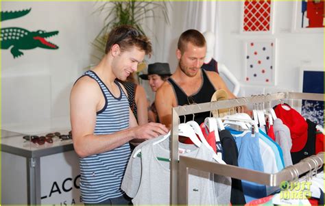 Glee's Nolan Gerard Funk & Chord Overstreet Put Their Muscles on Display at Lacoste Pool Party ...