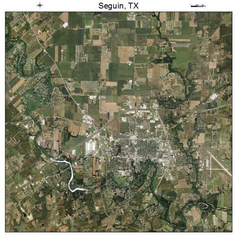 Aerial Photography Map of Seguin, TX Texas