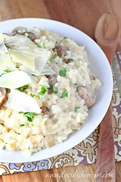 Rice Cooker Mushroom Risotto | Let's Dish Recipes