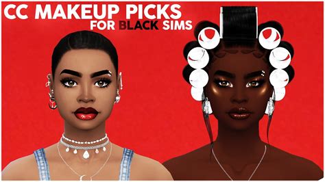 The BEST Makeup for Black Sims 2020 || CC Shopping Party Info 💋 - YouTube