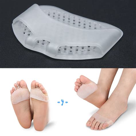 2019 1Pair Silicone Heel Pads Soft Forefoot Half Yard Pads Invisible High Heel Shoes Slip ...