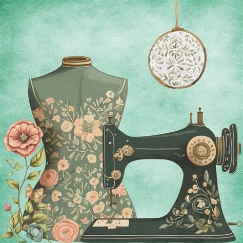 Vintage Sewing Machine Mannequin Free Stock Photo - Public Domain Pictures