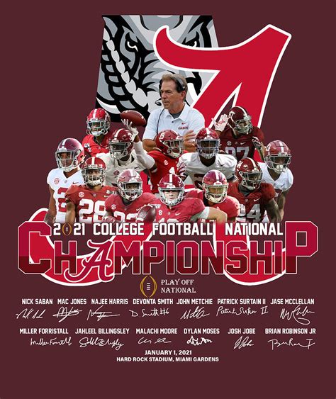 Alabama Crimson Tide 2021 College Football National Championship ...