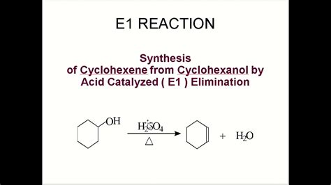 E1 reaction lecture- Cyclohexene from Cyclohexanol by Elimination ...