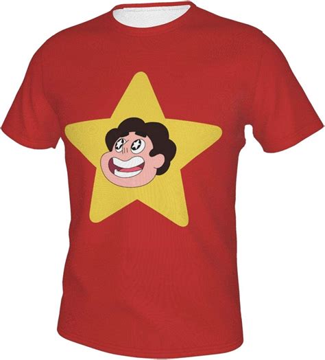 Amazon.com: Steven Universe Star Shirt Men's Short Sleeve Round Neck ...