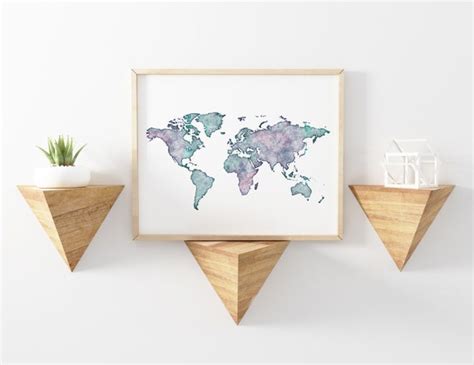 Poster World Map DIN A3 Mural World Map World Map Wall - Etsy