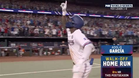 Spanish call of Adolis Garcia walk-off home run to win Game 1 is epic