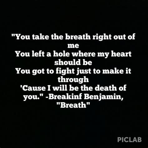 Breath by Breaking Benjamin | Music quotes, Songs, Music notes