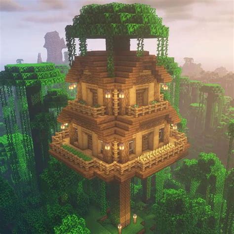 21 Minecraft Treehouse Build Ideas and Tutorials - Mom's Got the Stuff | Minecraft mansion ...