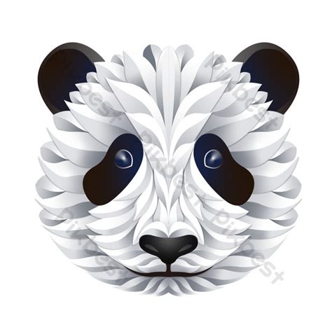 Original Panda Standing Paper Sculpture PNG Images | AI Free Download ...