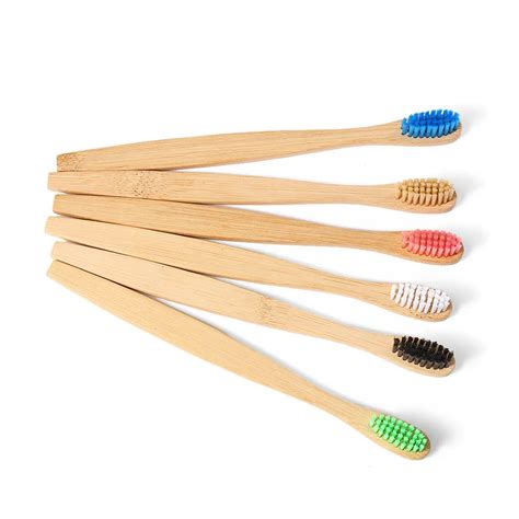 1pcs Natural Bamboo Toothbrush Bamboo Charcoal Toothbrush Low Carbon Bamboo Nylon Wood Handle ...