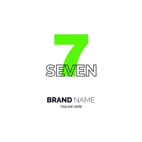 7 Seven Logo Template Design Vector for Brand or Company and Other Stock Vector - Illustration ...