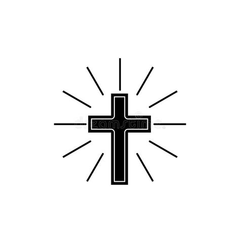 Christian Cross Icon. Christian Cross on White Background Stock Illustration - Illustration of ...