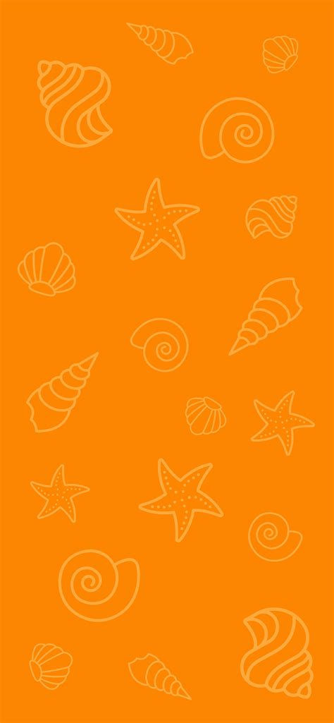 Shells Orange Aesthetic Wallpapers - Cute Summer Wallpapers for iPhone