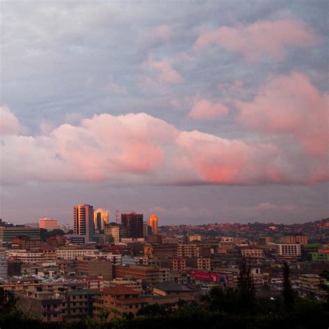 Kampala Skyline At Sunset by Universal Stopping Point Photography